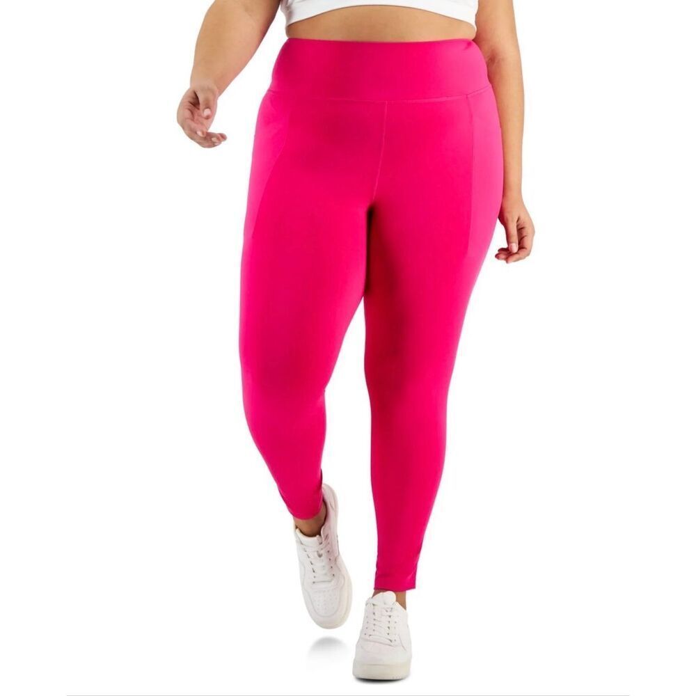 Ideology NWT CURVY Pink Dragon Fruit Compression Cropped Leggings